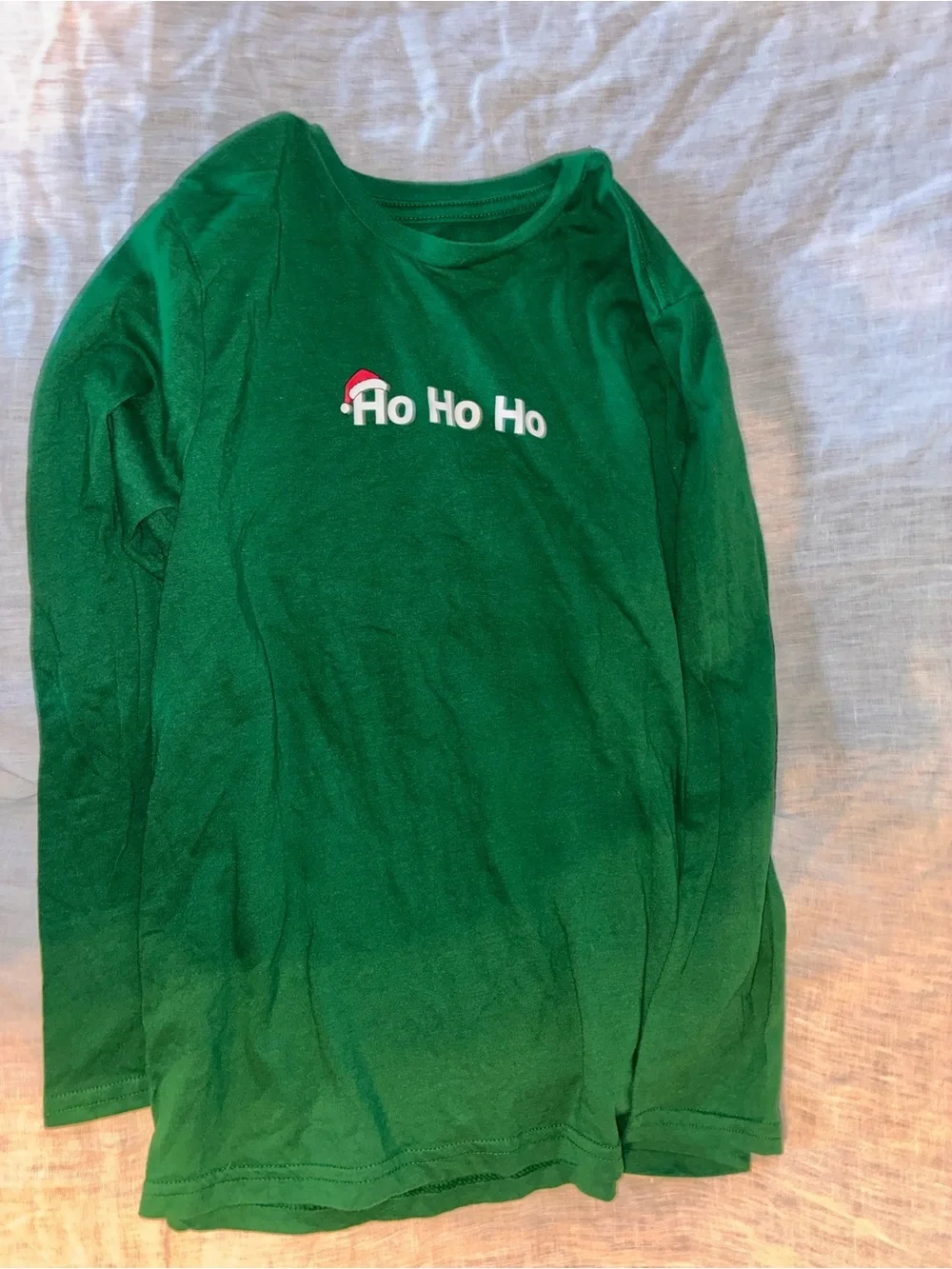 Holiday Time Green 'Ho Ho Ho' Long-Sleeve Tee